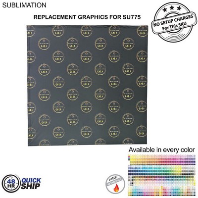 48Hr Quick Ship- Replacement Graphics for 7.5' Straight Wall Tension Fabric with Velcro on the back.