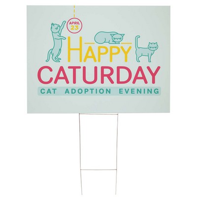 36" x 24" Corrugated Plastic Sign Kit (Single-Sided)