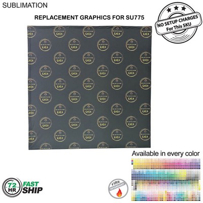 72Hr Fast Ship - Replacement Graphics for 7.5' Straight Wall Tension Fabric with Velcro on the back